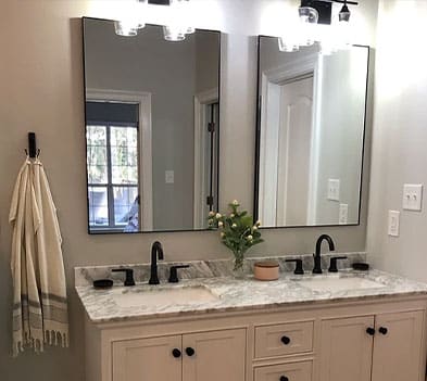 a kitchen with a sink and a window