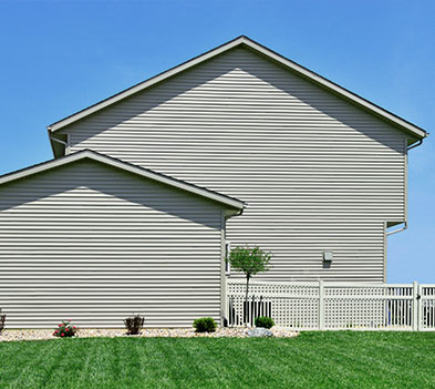 a house in front of a building