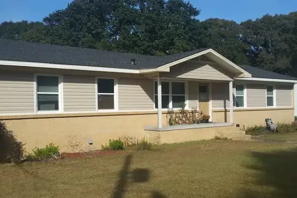 A Large Lawn In Front Of A House