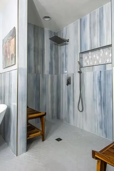 a glass shower door